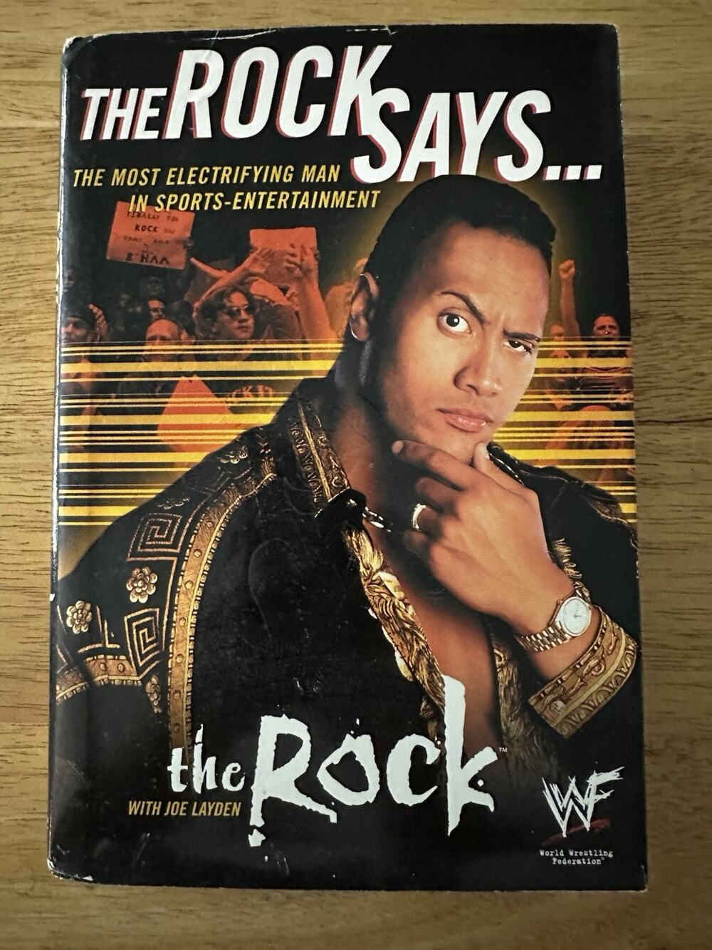 The Rock Says..The Rock Dwayne Johnson/Joe Layden Bio HC-book 2000 WWE Wrestling